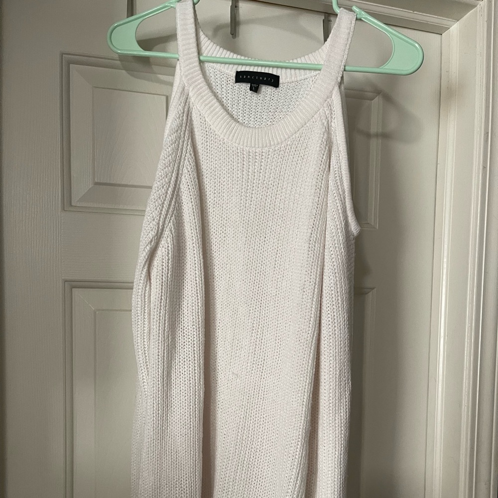 Cold shoulder sweater